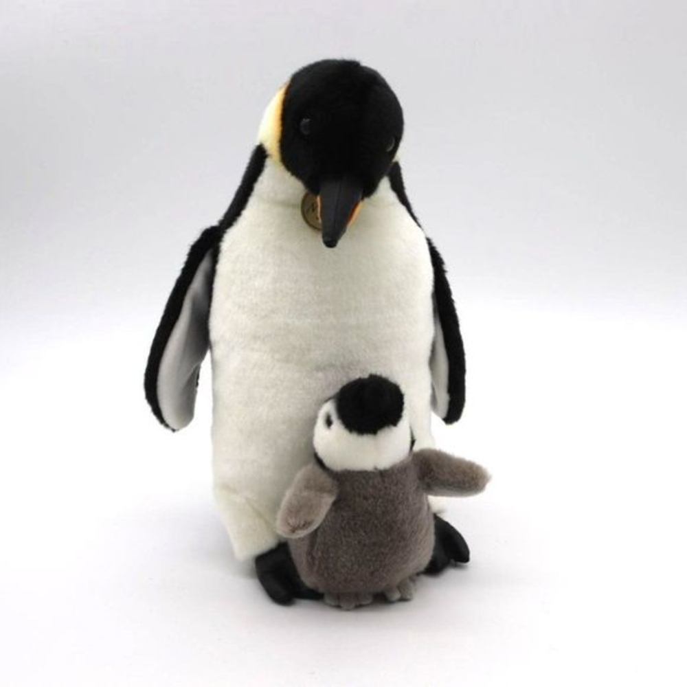 Aurora World, Emperor Penguin & Baby Chick, 16” Large,  Miyoni, With Tags, Plush